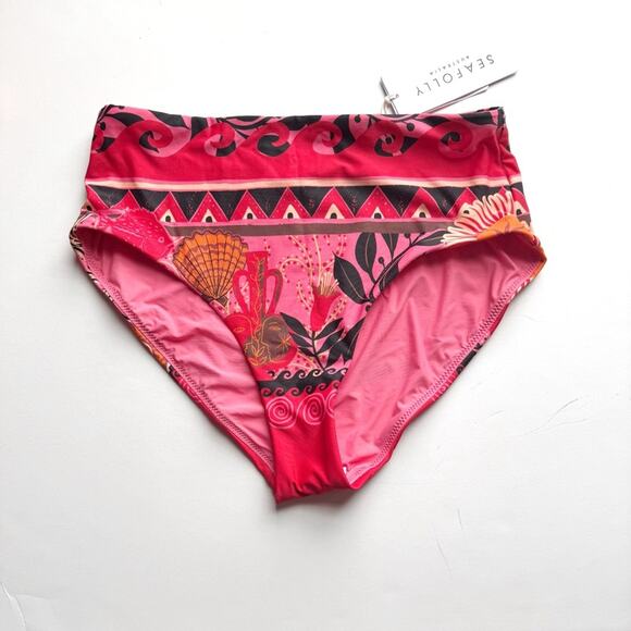 NWT SEAFOLLY ‘Atlantis’ Bikini Bandeau High Waist Swimsuit Size US 6 - Picture 3 of 4